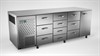 Kylbänk 2000mm, 1 dörr, 10 lådor