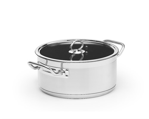 Kittel 4,5 liter, Belagd non stick, inkl glaslock