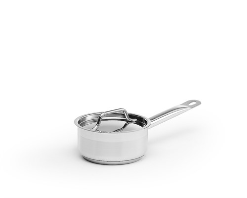 Rostfri kastrull med lock 1,0 liter