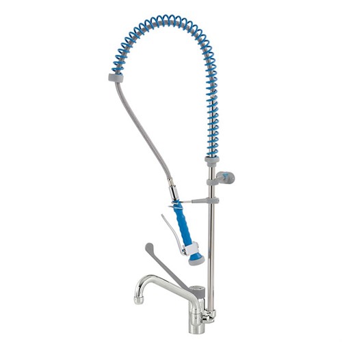 Förspolning med svängbar pip