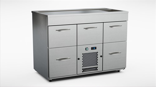 BM-1205 barkylbänk 5 lådor 120cm