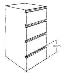 Lådhurts med 4 draglådor