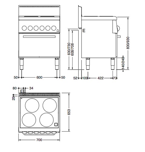 Wery Glaskeramikspis/ugn CFVE 67P