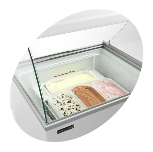 Skopglassfrys 4 lådor