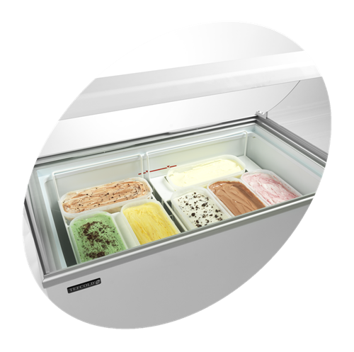 Glassbox för kulglass 7 smaker