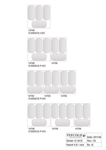 Skopglassfrys 4 lådor