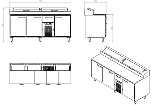 Pizzakylbänk KTL/PK-1931