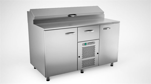 Pizzabänk med 2 dörrar