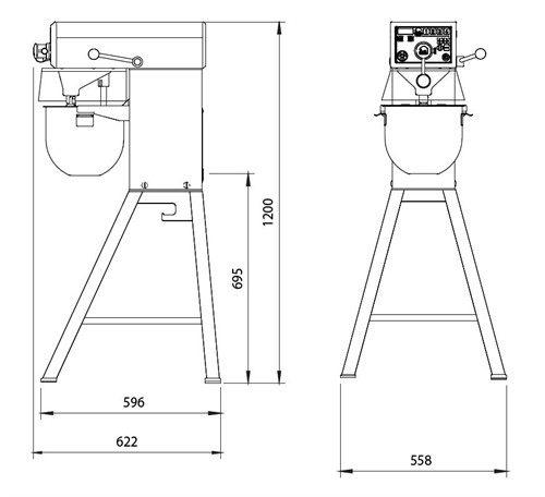 Mått RN10 golvmodell