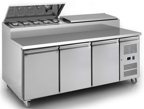 Pizzabänk med kylränna