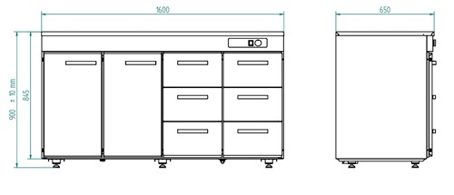 Värmeskåp 160cm SK-1626