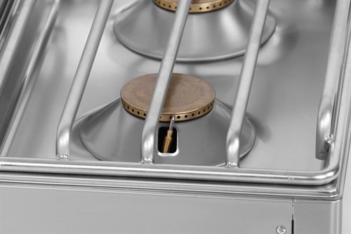 Detaljbild på galler och GLS brännare