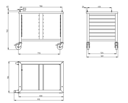 Retigo stativ med hjul ST 1116 CS