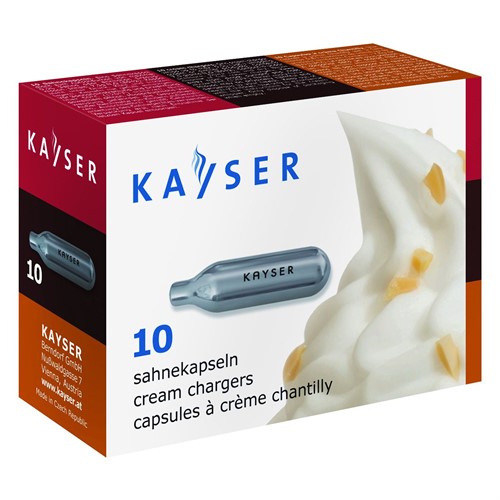 Whipped cream siphon cartridges, 10 pcs