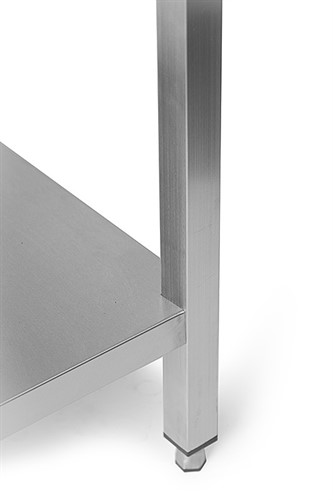 Ben och underhylla på rostfri diskbänk