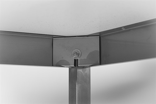 Enkel montering på rostfri diskbänk