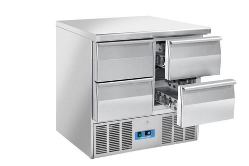 Kylbänk med 4 draglådor