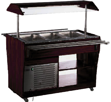 Buffetvagn kyla 3st GN1/1 SVART