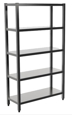 Gastrotech rostfri hylla 5 hyllplan