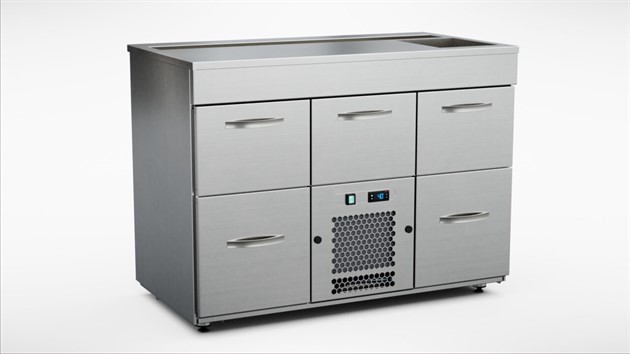 BM-1205 barkylbänk 5 lådor 120cm