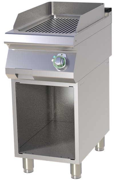 Räfflad kromad stekhäll 40 cm