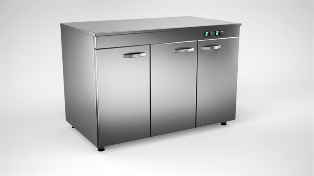 Värmeskåp med 3 dörrar