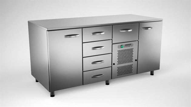 Kylbänk 2 dörrar och 5 lådor