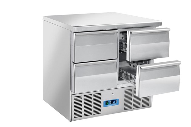 Kylbänk med 4 draglådor