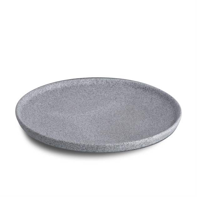 Tallrik flat D24cm. Grå