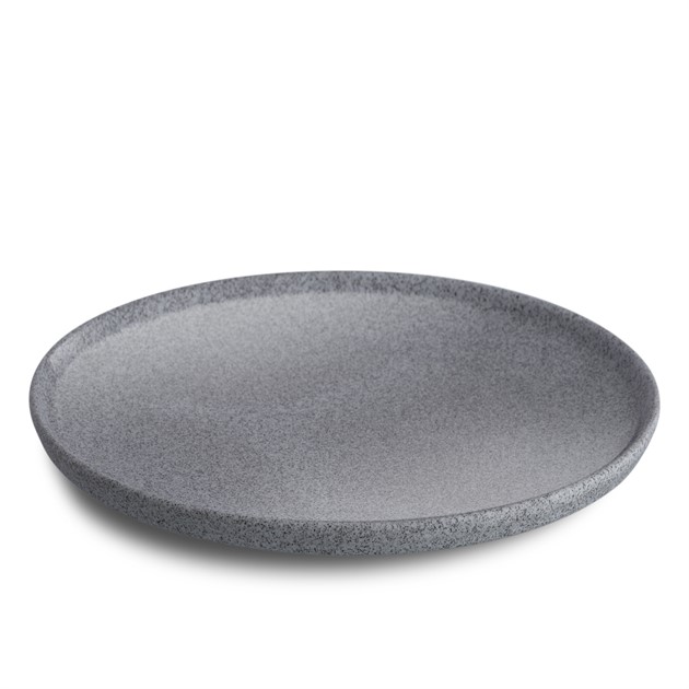 Tallrik flat D20cm. Grå glaserad