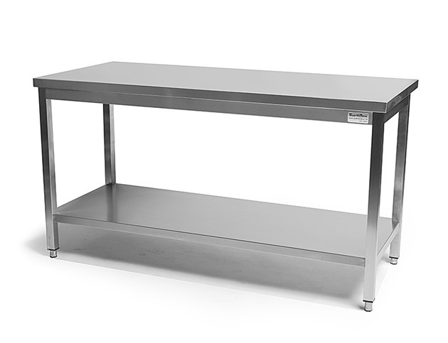 Rostfri bänk, slät