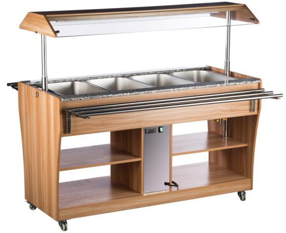 Buffetvagn värme 4st GN1/1