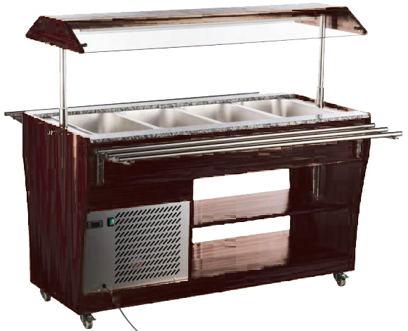 Buffetvagn kyla 4st GN1/1 Svart